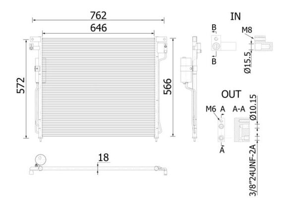 Condenser, air conditioning - AC 138 000S MAHLE