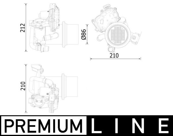 Cooler, exhaust gas recirculation - CE 20 000P MAHLE