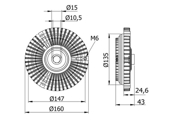 Clutch, radiator fan - CFC 52 000S MAHLE