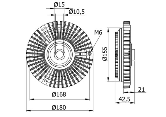 Giunto di collegamento, Ventilatore radiatore - CFC 71 000S MAHLE