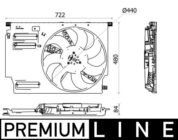 Fan, radiator - CFF 532 000P MAHLE