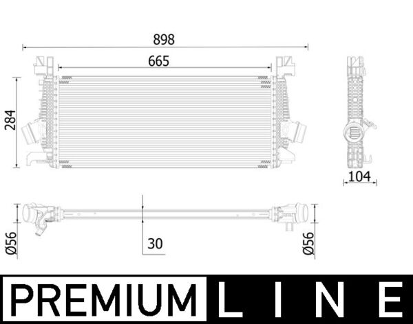 Intercooler, charger - CI 515 000P MAHLE