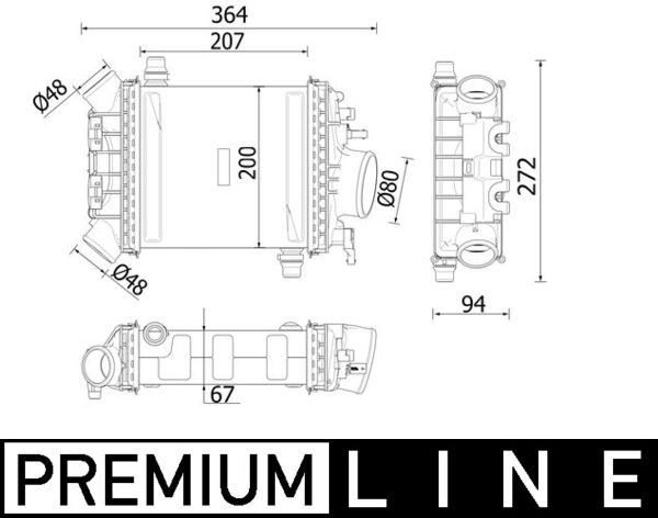 Intercooler - CI 547 000P MAHLE