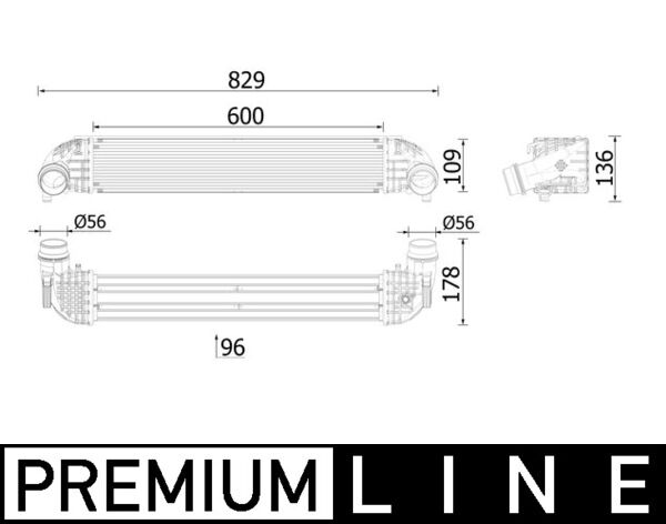 Intercooler - CI 615 000P MAHLE