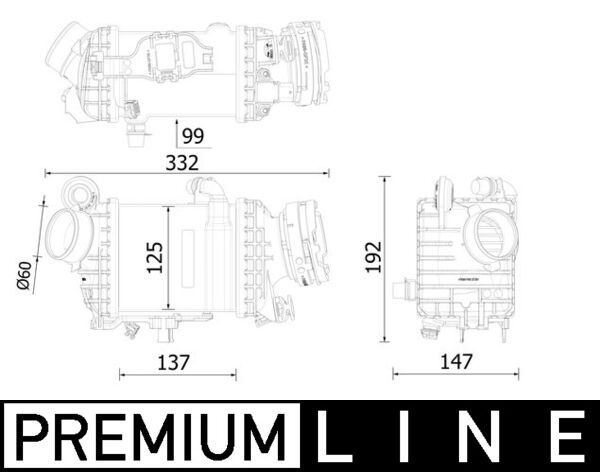 Intercooler - CI 616 000P MAHLE