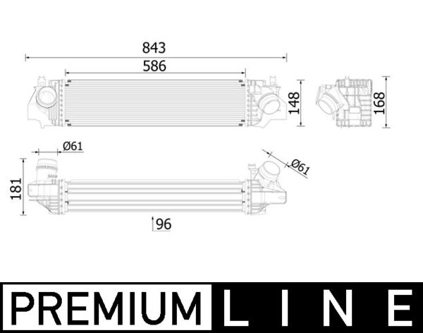 Intercooler - CI 617 000P MAHLE