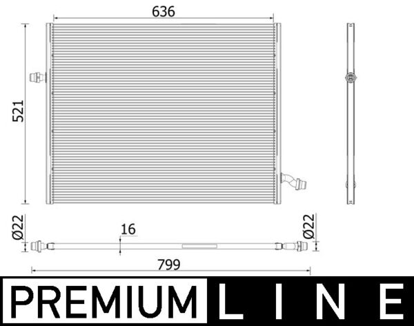 Radiatore bassa temperatura, Intercooler - CIR 36 000P MAHLE