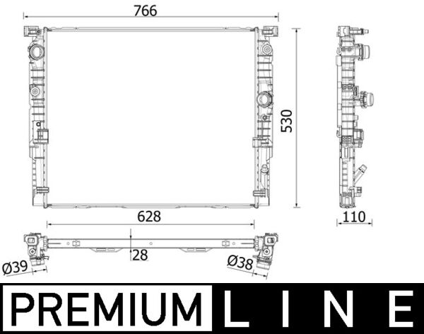 Radiator, engine cooling - CR 2198 000P MAHLE