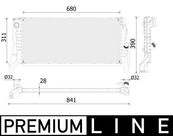 Radiator, engine cooling - CR 2312 000P MAHLE