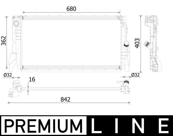 Radiator, engine cooling - CR 2315 000P MAHLE