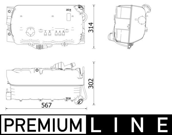 Serbatoio compensazione, Refrigerante - CRT 97 000P MAHLE