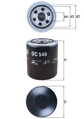 Oil Filter - OC 540 MAHLE