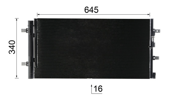 Condenser, air conditioning - AC 102 000P MAHLE