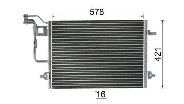 Condenser, air conditioning - AC 300 000P MAHLE