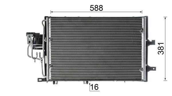 Condenser, air conditioning - AC 310 000S MAHLE