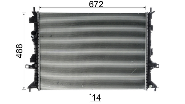 Radiator, engine cooling - CR 952 000P MAHLE