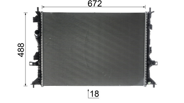 Radiator, engine cooling - CR 1724 000P MAHLE