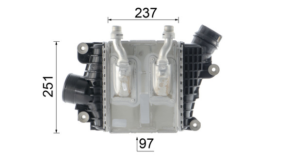 Intercooler, charger - CI 332 000P MAHLE