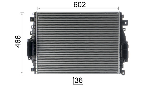 Intercooler, charger - CI 377 000P MAHLE