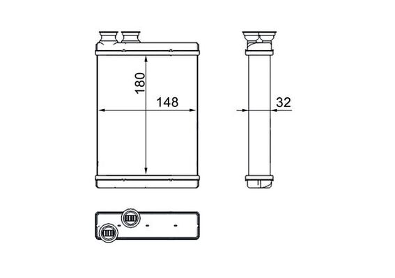 Heat Exchanger, interior heating - AH 266 000S MAHLE