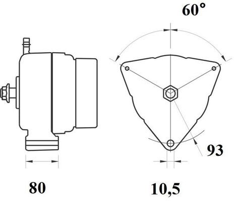 Alternator - MG 804 MAHLE