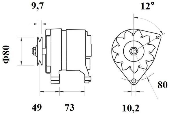 Alternator - MG 123 MAHLE