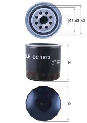 Oil Filter - OC 1673 MAHLE