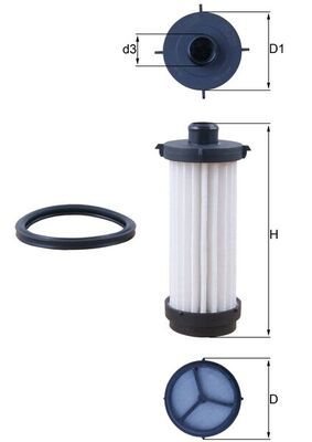 Hydraulic Filter, automatic transmission - HX 232D MAHLE