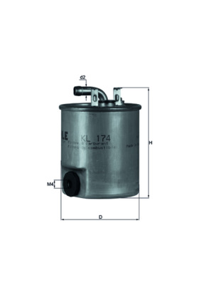 kuro filtras - KL 174 MAHLE