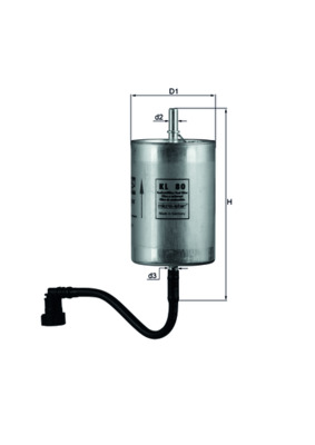 Filtro carburante - KL 80 MAHLE