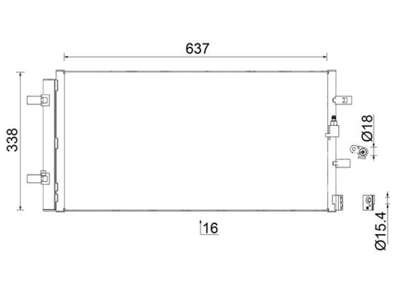 Condensatore, Climatizzatore - AC 961 000S MAHLE