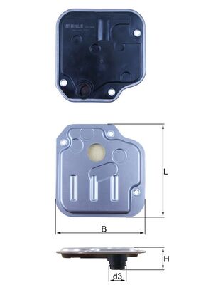 Hydraulic Filter, automatic transmission - HX 244 MAHLE