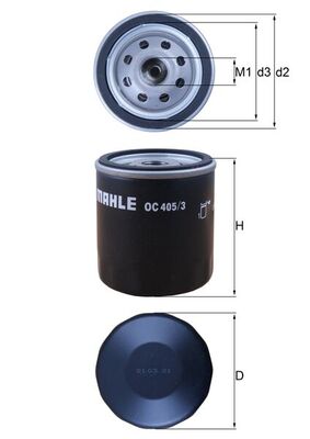 Oil Filter - OC 405/3 MAHLE