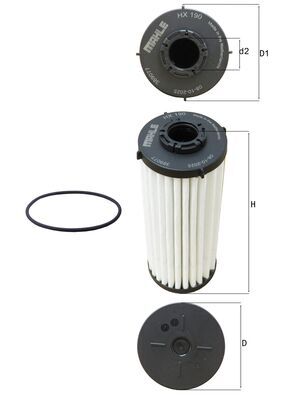 Filtro idraulico, Cambio automatico - HX 190D MAHLE