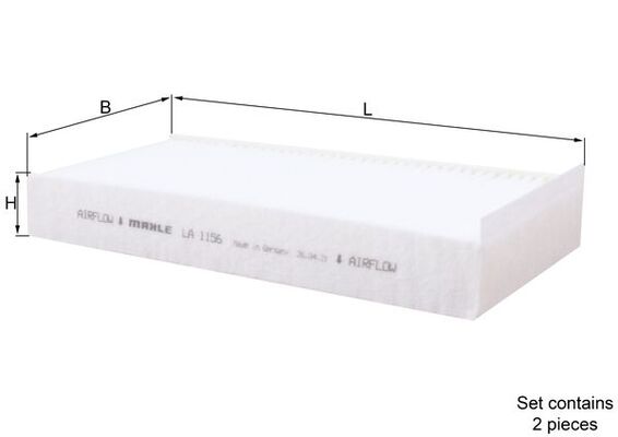 Filtro, Aria abitacolo - LA 1156/S MAHLE