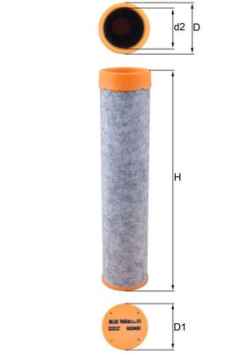 Filtro aria secondaria - LXS 7045 MAHLE