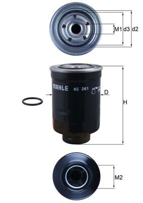 Fuel filter - KC 261D MAHLE