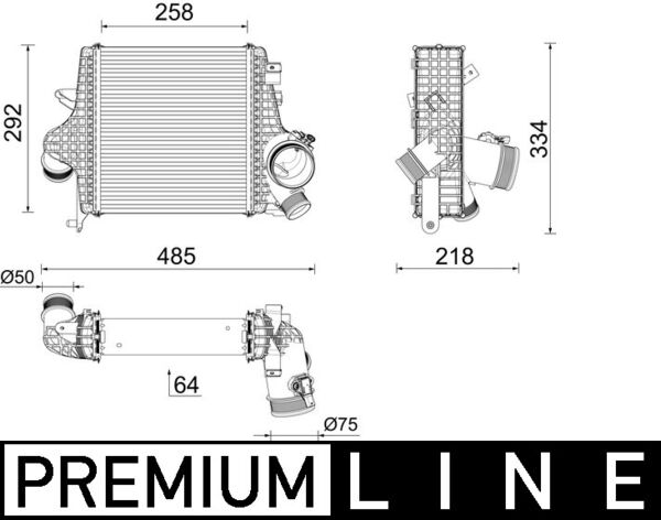 Intercooler - CI 640 000P MAHLE