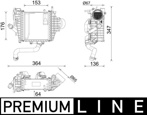 Intercooler - CI 641 000P MAHLE