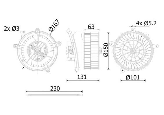 Interior Blower - AB 59 000S MAHLE