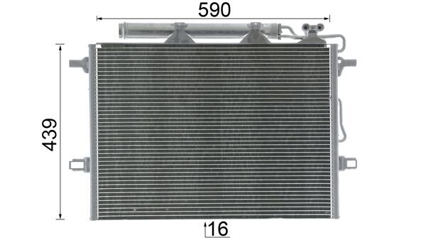 Condenser, air conditioning - AC 318 000P MAHLE