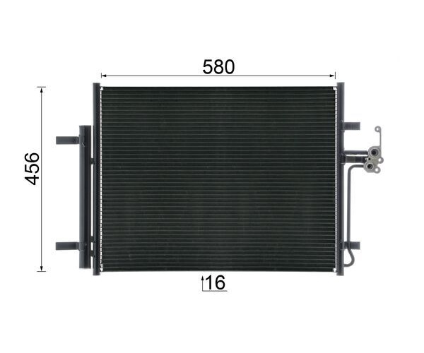 Condenser, air conditioning - AC 441 000S MAHLE
