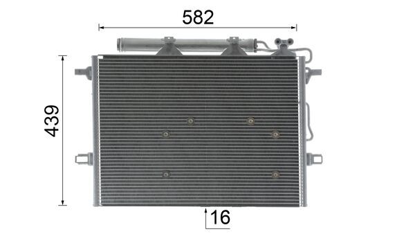 Condenser, air conditioning - AC 453 000P MAHLE