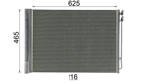 Condenser, air conditioning - AC 567 000P MAHLE