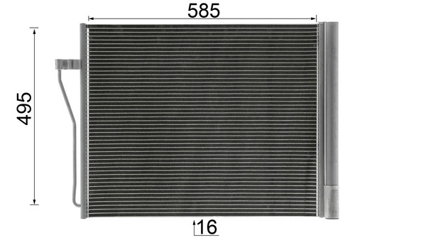Condenser, air conditioning - AC 568 000P MAHLE