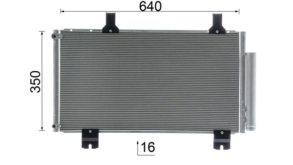 Condenser, air conditioning - AC 610 000S MAHLE