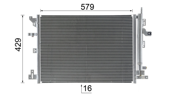 Condenser, air conditioning - AC 635 000S MAHLE