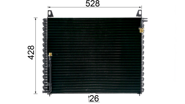 Condenser, air conditioning - AC 656 000P MAHLE