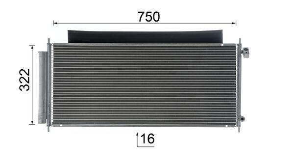 Condenser, air conditioning - AC 717 000S MAHLE