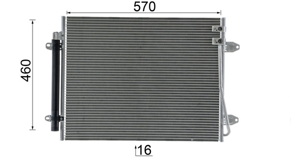 Condenser, air conditioning - AC 734 000P MAHLE